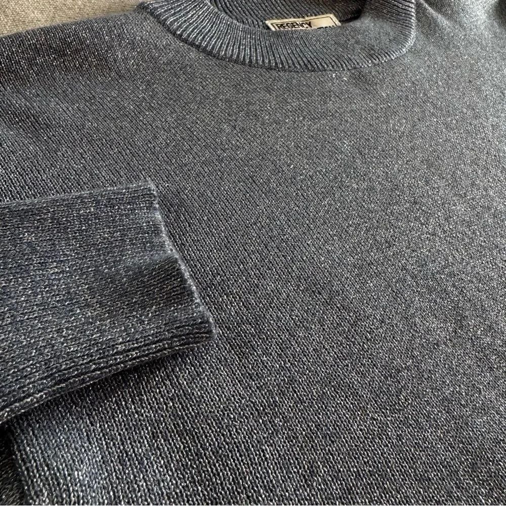 Classic blue Women's Crew Neck Sweater Lurex
